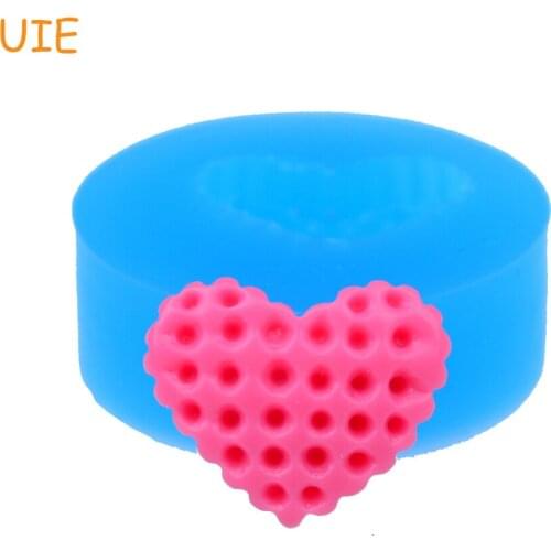 QYL042U 17.3mm Heart Cookie Flexible Mold - Biscuit Silicone Mold Miniature Food, Charm Resin Clay, Chocolate Mold Candy Making