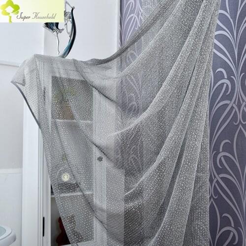 Luxury Lace Jacquard Tulle Window Curtains For Living Room Sheer Curtain Black-White Yarn Curtains for Bedroom Children Blinds