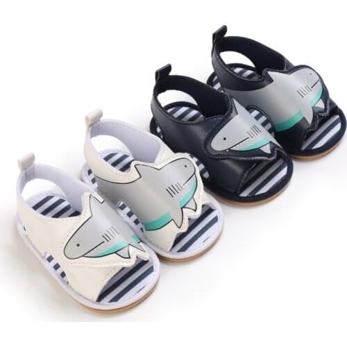 2021 New PU Baby Non-Slip Sandals Summer Toddler Kids Boys Cartoon Sandals Sneakers Infant Prewalker Baby Shoes