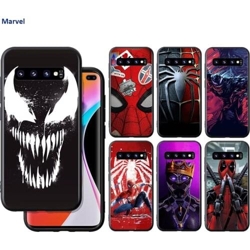 Silicone Cover Marvel Venom Spiderman For Samsung Galaxy S21 S20 FE Ultra S10 S10e Lite S9 S8 S7 Edge Plus Phone Case