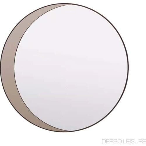 Modern Classic fashion popular loft Design Luxury Double Color wall mounted Home Decoration Big Size 80CM Round Mirror 1PC