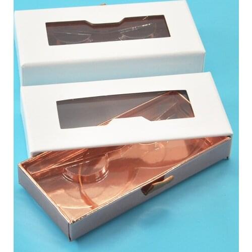 Eyelash Packaging Wholesale False Eyelashes Package Lashes Box With Clear Tray Rectangle White Lash Cases Lash Boxes Packaging