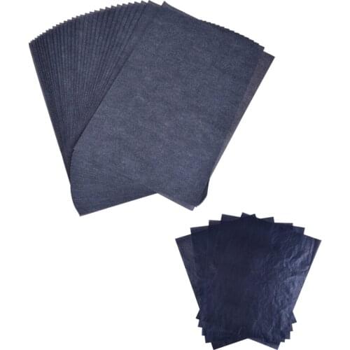 XRHYY 30 Sheets Carbon Transfer Paper Tracing Paper For Paper Wood Canvas Ceramic Clay Carbon Erasable Paper ( Black )