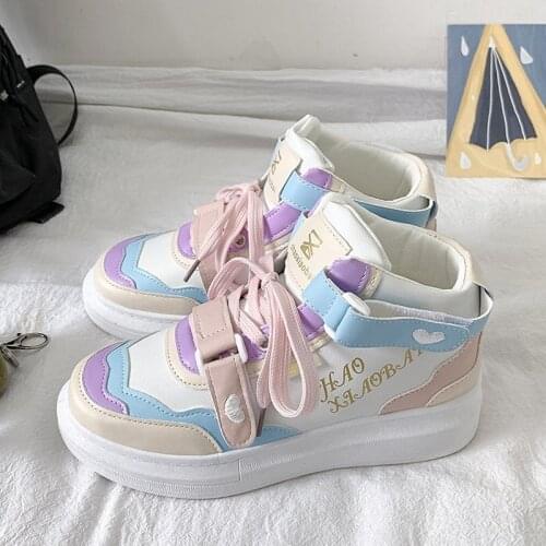 2020 Hot Flats Woman Sneakers Womens Shoes Ladies Casual Breathable Female Vulcanized Shoes Lace Up Woman Comfort Walking Shoes