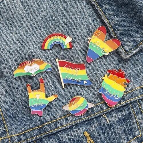 1 Set Novelty Brooch Sweater Shawl Clips Vintage Rainbow Type for