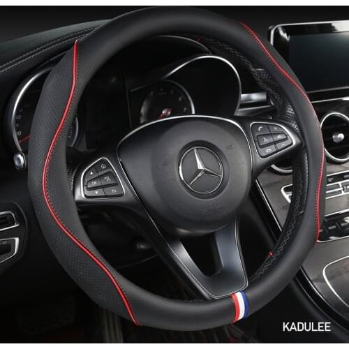 KADULEE Microfiber Leather Car Steering Wheel Cover For Chevrolet Cruze Captiva Lacetti Aveo Niva Spark Sonic Trax Camaro