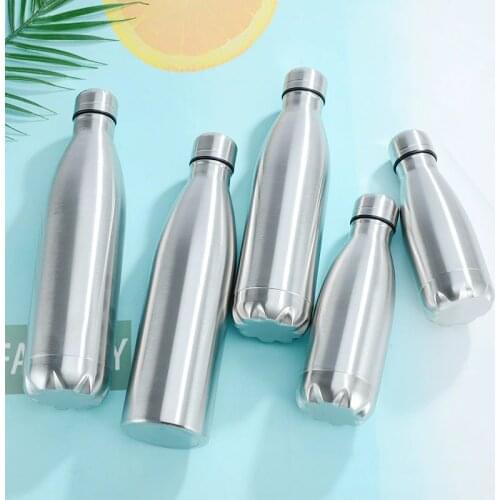 Cola Bottle Stainless Steel Water Bottle Single Wall Hot Cold Water Sports free shiping items Direct Drinking bottle wholesale