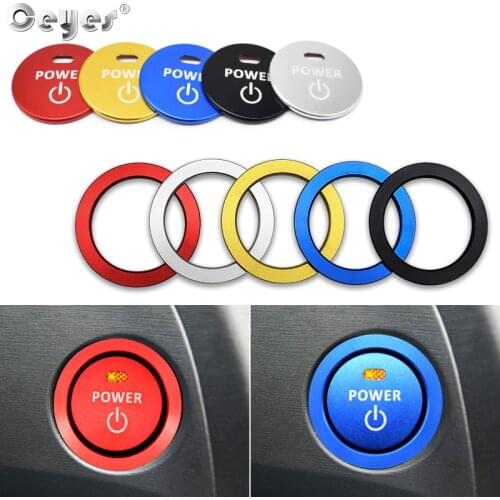 Ceyes Car Interior Accessories Styling Auto Start Stop Engine Ignition Button Power Rings Case For Toyota Harrier Corolla Covers