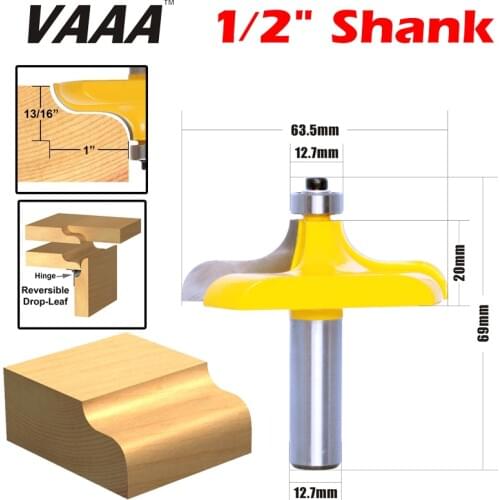 VAAA 1PC 12mm 1/2" Shank 2-1/2" Diameter Traditional Table Edge Router Bit Burrs Cutter Wood Milling Cutter CNC Tool