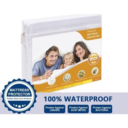 Smooth Waterproof Mattress Protector Cover Waterproof Urine Solid Color Bed Mattress Protector Multiple Sizes Fitted Sheet