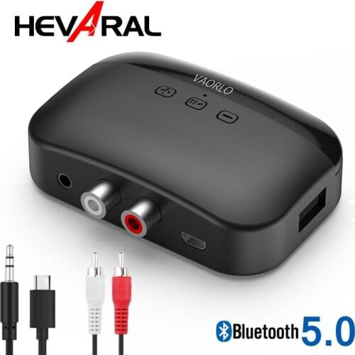 HEVARAL Bluetooth 5.0 NFC Receiver Stereo Audio Music Support USB Disk TF Card Play With 3.5mm AUX Jack For Headphones Speaker