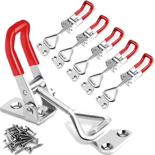 JFBL Hot 6 Pack Toggle Latch Clamp,Adjustable Toggle Clamp Latch,Release Pull Latches for Smoker Lid Jig Box Case Trunk