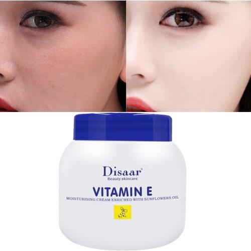 Vitamin E Cream Natural Lasting Moisturizing Nourishing Firming Brighten Anti-Aging Whitening Body Lotion Face Skin Care 200ml