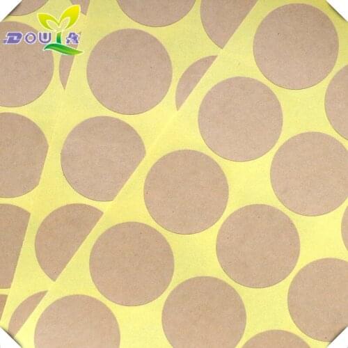 Circular Kraft sticker blank leather sticker label DIY baking packing seal sticker