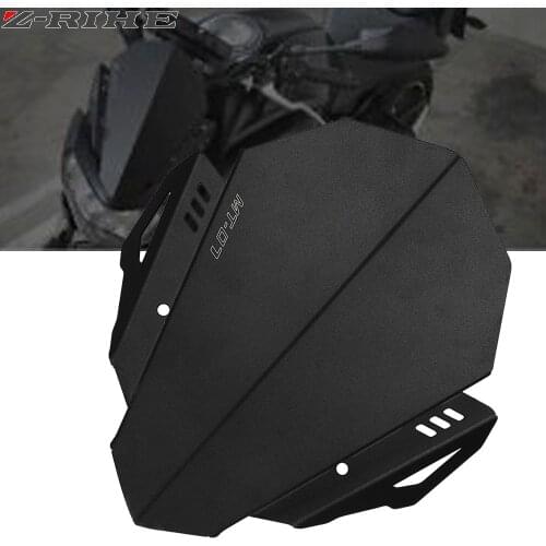 Motorcycle Accessories Aluminium Windshield Motorbike Wind Deflector Windscreen For YAMAHA MT07 MT-07 FZ-07 FZ07 2018 2019 2020