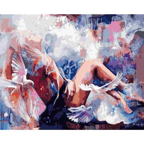 Olieverfschilderij Van Nummers Bloem Op Canvas Set Decor Voor Color Painting By Number Handgeschilderd Gift 40X50cmMulticolor