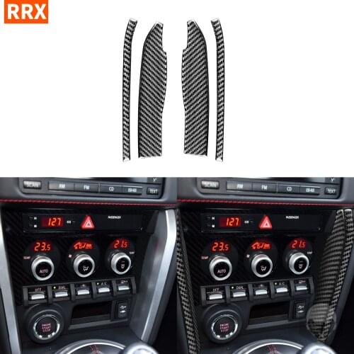 For Toyota GT 86 FT86 Subaru BRZ 2016 2017 2018 2019 2020 Carbon Fiber Sticker Central Control Switch Panel Decoration Strips