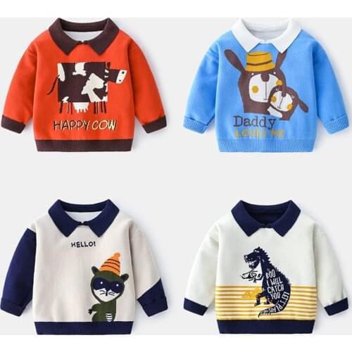 2020 new JCHAO KIDS winter boys girl sweater Cotton Cartoon warm Wool kids baby toddler top children clothes clothing
