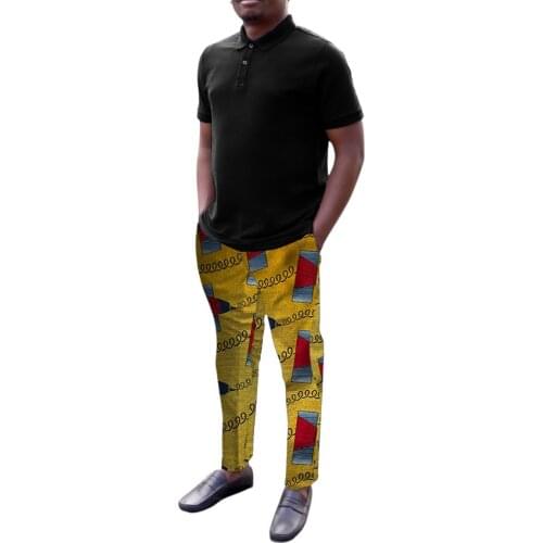New Arrivals African Print Men’s Casual Pants Street Style Male Trousers Groom Outfits Custom Party Wear