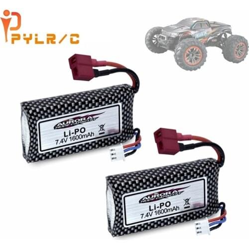 1-10Pcs Original battery For 9125 Remote Control Rc Car Spare Parts 7.4v 1600mah Lipo Battery XLH 9125 battery 1600mah 7.4V