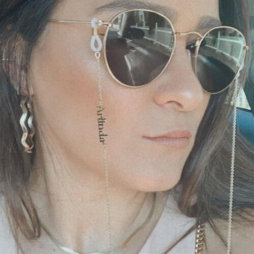 Custom Name Years Glasses Chain Sunglasses Holder Cords Straps Lanyard Eyeglasses Necklace Eyewear Retainer Accessories