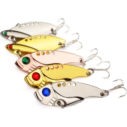 1Pcs Metal VIB Lures 5.5cm 10g vivid Vibrations Spoon Lure Fishing bait Bass Artificial Hard Bait Cicada lure VIB Bait Wobblers