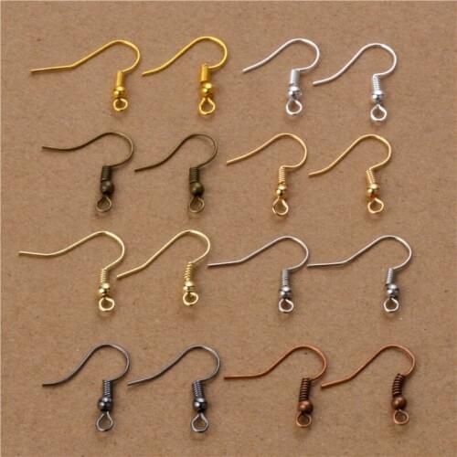 Loss promotion 200pcs/lot Earring Hooks Findings Earrings Clasps Hooks Fittings DIY Jewelry Making Accessories Hook Earwire
