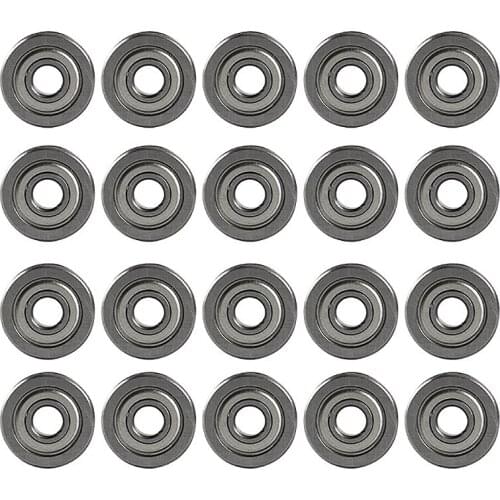 20PCS Extruder U-Slot Pulley Ball Bearing U604ZZ for CR-10 Ender-3 3D Printer Accessories 4 x 13 x 4Mm