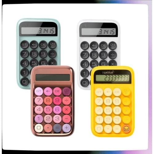 Cute Jelly Beans Mechanical Keyboard Calculator Office Student Exam Calculator 10-digit Display Large Screen Button Detachable