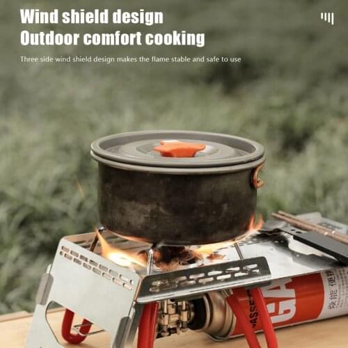 Stainless Steel Folding Camping Stove Table Mini Portable Outdoor Hiking Heat Insulation Folding Gas Stove Stand Outdoor kitchen