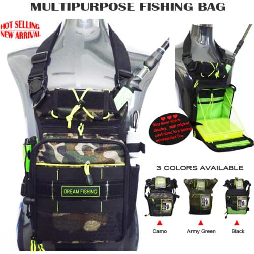 Fishing Bag Multi-purpose Fishing Chest Pack Pesca Leg Bag Fishing Waist Bag Fishing Rod Tackle Tools Pliers Fish Gripper Bag