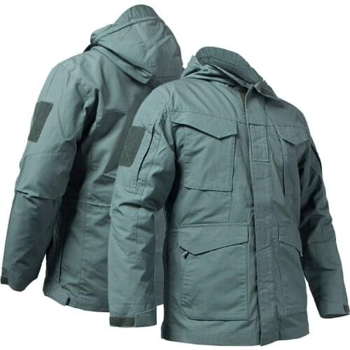 Tactical Trench Coat Military Clothing US Army Autumn Spring Work Jacket Multi Pockets Outdoor M65 homme Veste