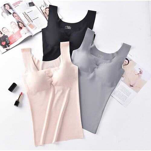 Women Nightwear Underwear Women Wireless Underwear Push Up Seamless Padded Vest Breathable Comfortable Soft Vest