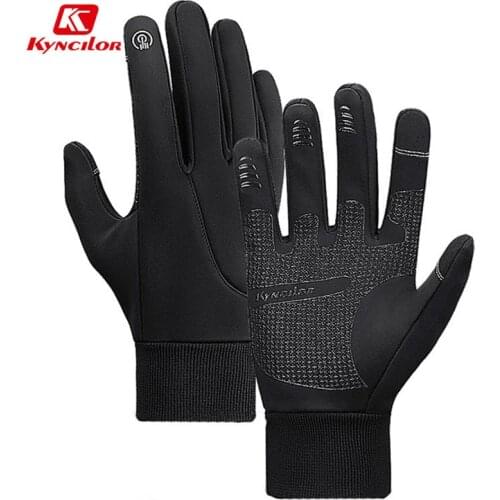 Kyncilor Winter Gloves Windproof Waterproof Bike Gloves Touchscreen Bicycle Gloves Thermal Warm Cycling Gloves Full Finger