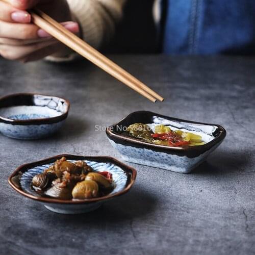 1ps Japanese Style Retro Small Sauce Seasoning Dish Home Dish Sauce Dish