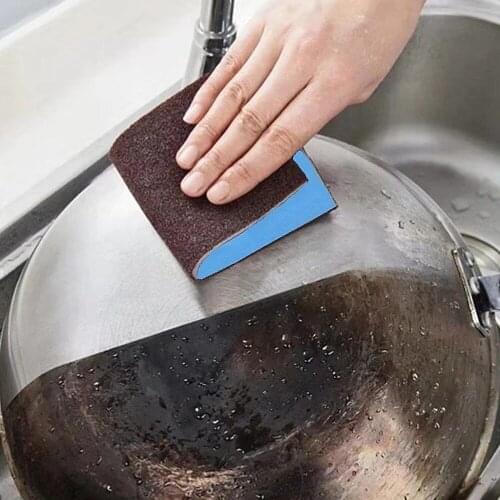 Artracyse 1/3/10Pcs Ultra-thin Single-sided Emery Magic Pot Kitchen Powerful Cleaning Sponge To Wipe Off Dirt And Rust