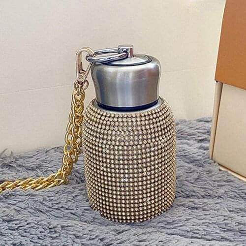 220ml Vacuum Flask Outdoor Sports Camping Portable Stainless Steel Stylish Insulation Water Bottle Flash Diamond Thermos Cup