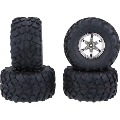 4Pcs/Set 1/10 Truck Tire Tyres Wheel for Traxxas HSP Tamiya HPI Kyosho RC Model Monster RC Car