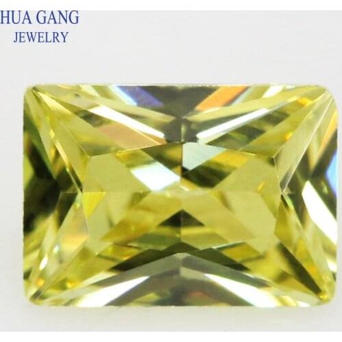 5A Olive Rectangle Shape Cut Loose CZ Stone Synthetic Gems Cubic Zirconia For Jewelry Size 2x4~15x20mm Free Shipping