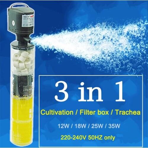 3 in 1 Aquarium Filter Fish Tank Filter For aquarium Air Pump Air Oxygen Increase Aquarium Internal Filter Aquarium Pump FA0013