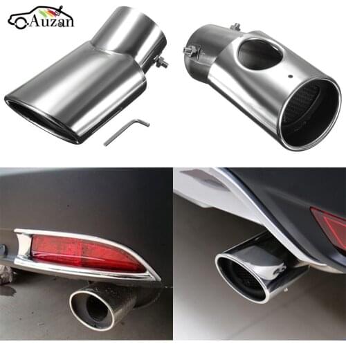 White Rear Exhaust Muffler Tip End Pipe Stainless 1pcs For Honda CRV 2012 - 2016 2.0L