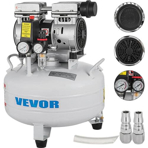 220V 550W 25L Ultra Oil Free Air Compressor With 5.5 Gallon Tank Silent Air Compressor Oil Free Compressor
