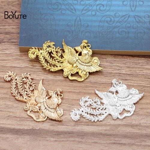 BoYuTe (10 Pieces/Lot) Factory Direct Wholesale DIY Metal Alloy Jewelry Accessories 34*63MM Phoenix Findings