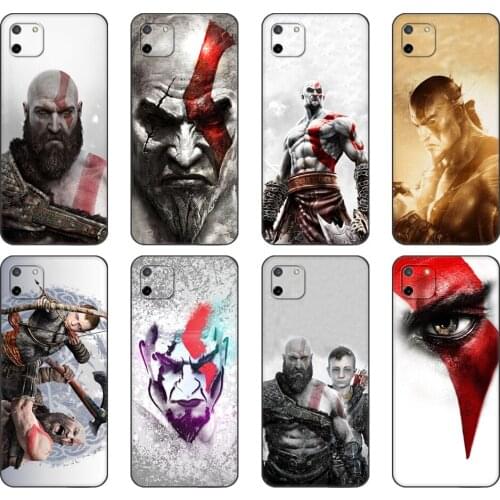 Black tpu Case For OPPO Realme C11 C20 C21 Case Back Cover Bumper God of War Kratos