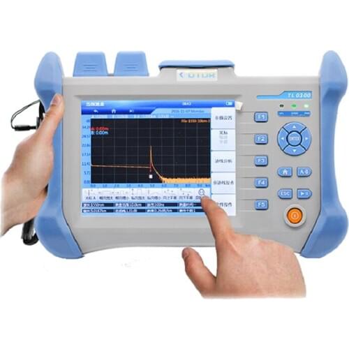 Digital Optical Fiber SM OTDR Tester 1310/1550nm With 10mW Visual Fault Locator (VFL) FTTx Cable TLO 300