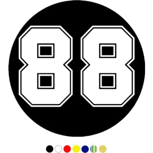 CS-10217# number 88 funny vinyl car sticker reflective waterproof car decal stickers on truck bumper rear window