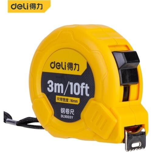Deli 3-10M High Accuracy Auto Lock Gauging Tool Metric/Imperial Unit Retractable Ruler Tape Measure DIY Measuring Ruler Tools