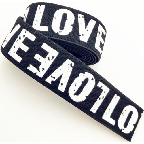 1Meter Elastic Band 2.5cm white Love Elastic Bands 25MM Clothing Bags Trousers Elastic Webbing Straps DIY Sewing Accessories