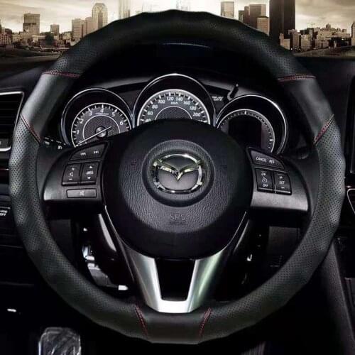 Leather Car Steering Wheel Cover Case for Mazda 2 3 Mazda 6 Axela Atenza CX-3 CX-5 CX5 CX-7 CX-9 2015 2016 2017 2018 Accessories