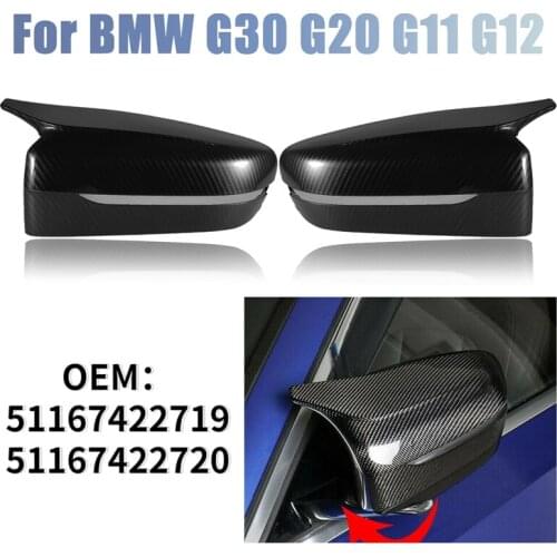 Bright Black Side Wing Rearview Mirror Cover Cap for BMW 3 Series G20 G21 G28 320d 330e 330i 340i 2019-2020 M Style 51167422719